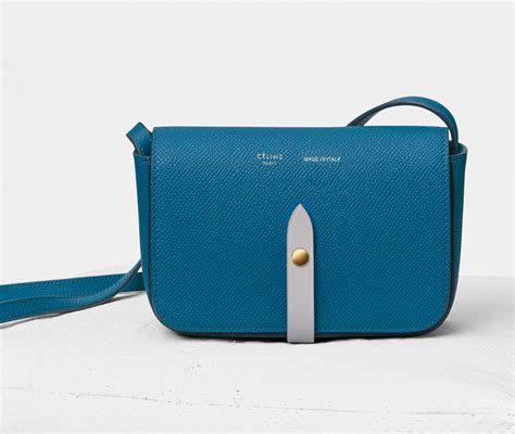 celine blue clutch|Celine clutch on strap.